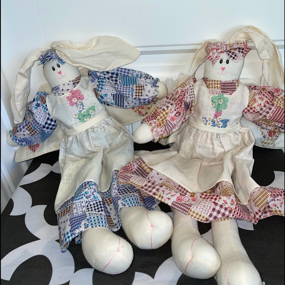 Vintage inspired 1998 Anco Angel bunnies